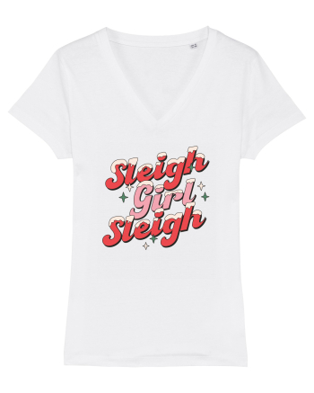 retro de Craciun - Sleigh girl sleigh White