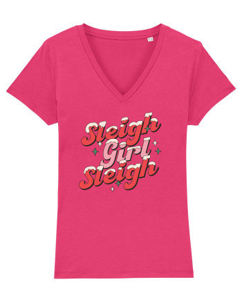 retro de Craciun - Sleigh girl sleigh Raspberry