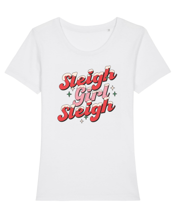 retro de Craciun - Sleigh girl sleigh White