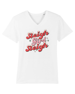 retro de Craciun - Sleigh girl sleigh Tricou mânecă scurtă guler V Bărbat Presenter