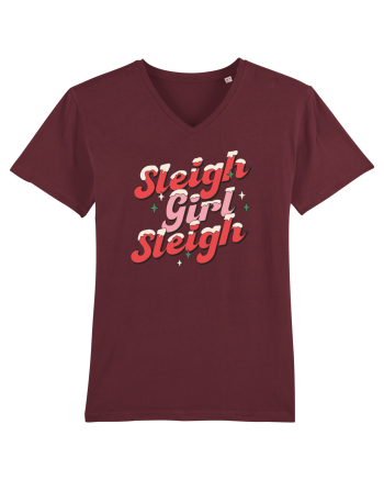retro de Craciun - Sleigh girl sleigh Burgundy