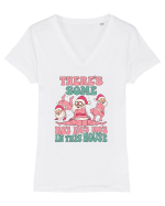 retro de Craciun - There are some hohohos in this house Tricou mânecă scurtă guler V Damă Evoker