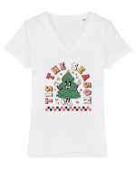 retro de Craciun - Tis the season Tricou mânecă scurtă guler V Damă Evoker