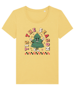 retro de Craciun - Tis the season Tricou mânecă scurtă guler larg fitted Damă Expresser
