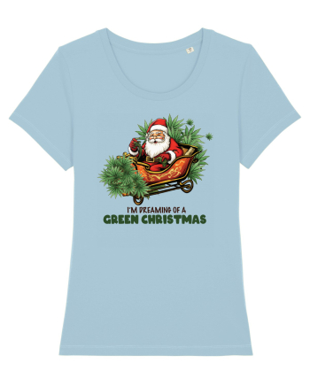 amuzant de Craciun - Dreaming of a green Christmas Sky Blue