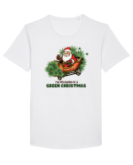 amuzant de Craciun - Dreaming of a green Christmas Tricou mânecă scurtă guler larg Bărbat Skater