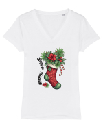 amuzant de Craciun - Happy holidaze Tricou mânecă scurtă guler V Damă Evoker