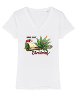amuzant de Craciun - Have a lit christmas Tricou mânecă scurtă guler V Damă Evoker