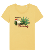 amuzant de Craciun - Have a lit christmas Tricou mânecă scurtă guler larg fitted Damă Expresser