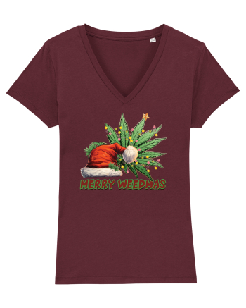 amuzant de Craciun - Merry weedmas Burgundy