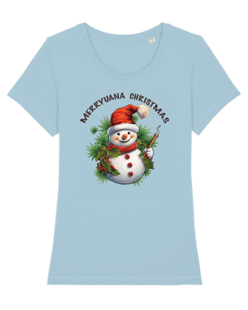 amuzant de Craciun - Merryuana Christmas Sky Blue