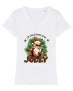 amuzant de Craciun - Tis the season to be jolly Tricou mânecă scurtă guler V Damă Evoker
