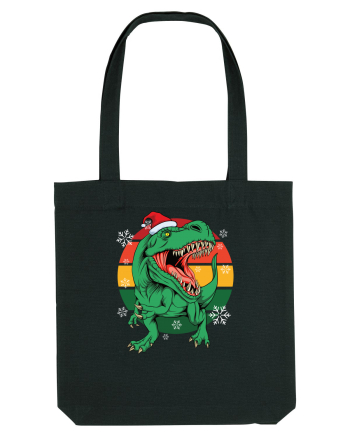 cu dinozauri de Craciun - Christmas T-rex Black