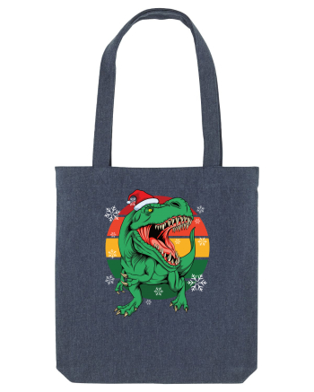 cu dinozauri de Craciun - Christmas T-rex Midnight Blue