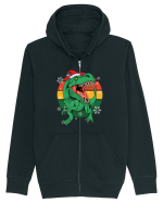 cu dinozauri de Craciun - Christmas T-rex Hanorac cu fermoar Unisex Connector