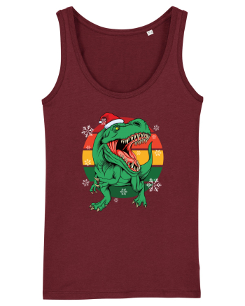 cu dinozauri de Craciun - Christmas T-rex Burgundy