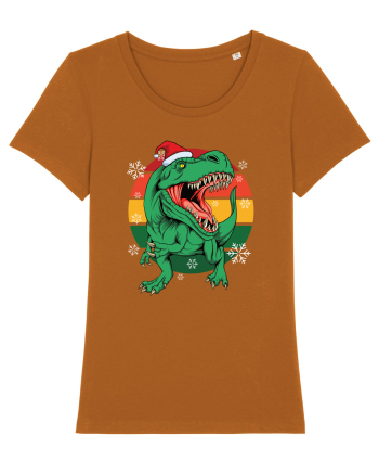 cu dinozauri de Craciun - Christmas T-rex Roasted Orange