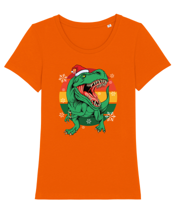 cu dinozauri de Craciun - Christmas T-rex Bright Orange