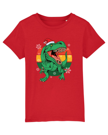 cu dinozauri de Craciun - Christmas T-rex Red