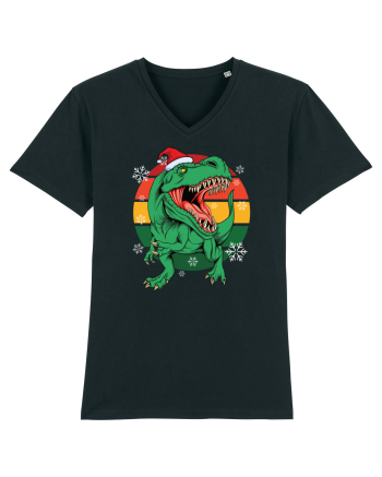 cu dinozauri de Craciun - Christmas T-rex Black