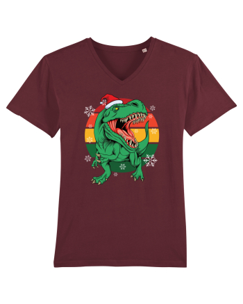 cu dinozauri de Craciun - Christmas T-rex Burgundy