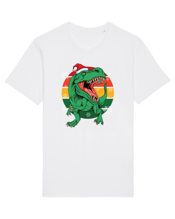 cu dinozauri de Craciun - Christmas T-rex White