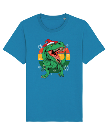 cu dinozauri de Craciun - Christmas T-rex Azur