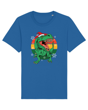 cu dinozauri de Craciun - Christmas T-rex Royal Blue