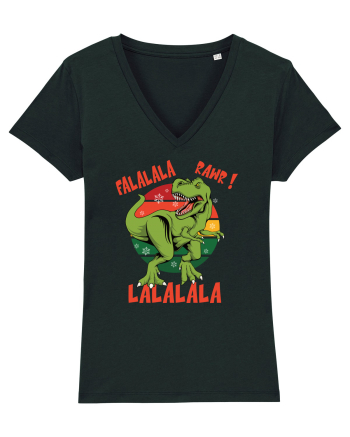 cu dinozauri de Craciun - Falalala Rawr Black