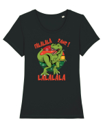 cu dinozauri de Craciun - Falalala Rawr Tricou mânecă scurtă guler larg fitted Damă Expresser