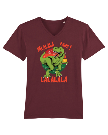 cu dinozauri de Craciun - Falalala Rawr Burgundy