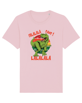 cu dinozauri de Craciun - Falalala Rawr Cotton Pink