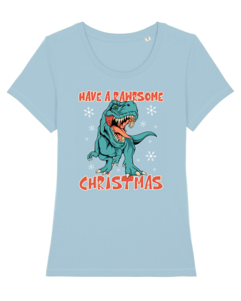 cu dinozauri de Craciun - Have a rawrsome Christmas Sky Blue