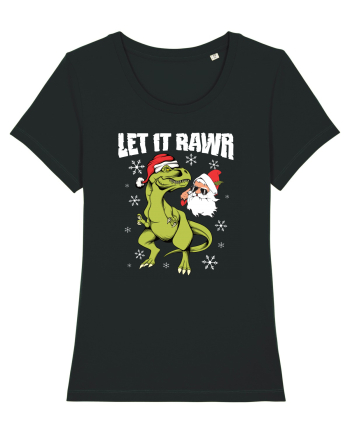 cu dinozauri de Craciun - Let it rawr Black