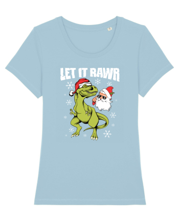 cu dinozauri de Craciun - Let it rawr Sky Blue