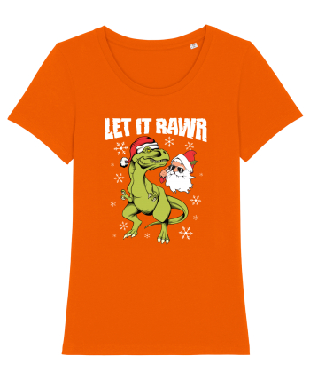 cu dinozauri de Craciun - Let it rawr Bright Orange