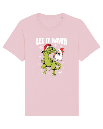 cu dinozauri de Craciun - Let it rawr Cotton Pink