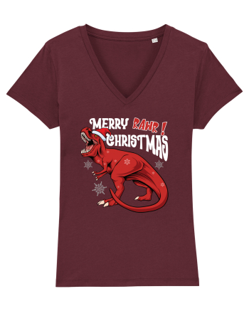 cu dinozauri de Craciun - Merry Christmas Rawr Burgundy