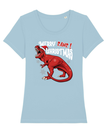 cu dinozauri de Craciun - Merry Christmas Rawr Sky Blue