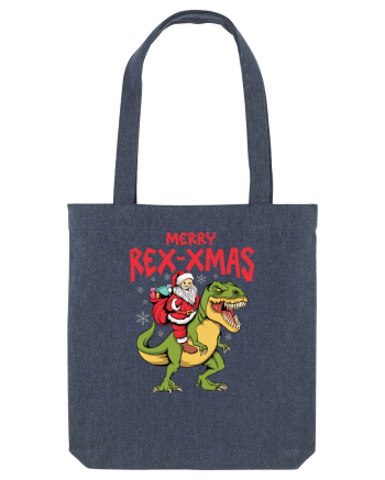 cu dinozauri de Craciun - Merry Rex-xmas Midnight Blue