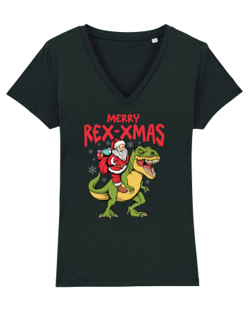 cu dinozauri de Craciun - Merry Rex-xmas Black