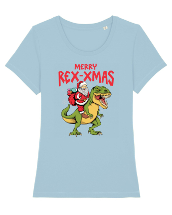 cu dinozauri de Craciun - Merry Rex-xmas Sky Blue