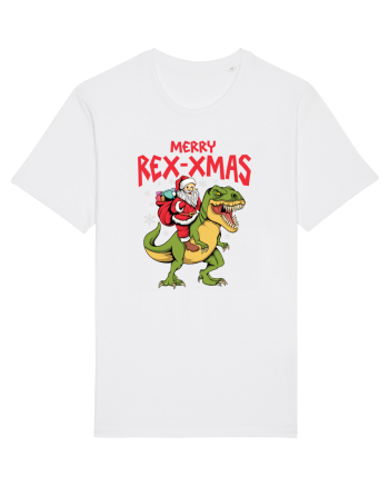 cu dinozauri de Craciun - Merry Rex-xmas White