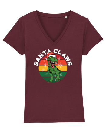 cu dinozauri de Craciun - Santa Claws Burgundy