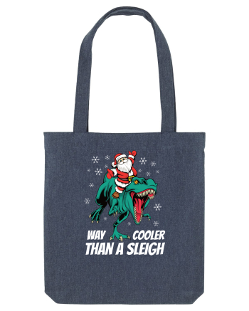 cu dinozauri de Craciun - T-rex is way cooler than a sleigh Midnight Blue