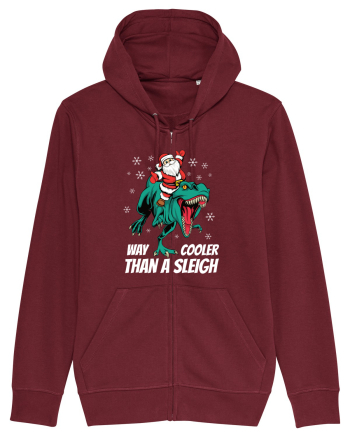 cu dinozauri de Craciun - T-rex is way cooler than a sleigh Burgundy