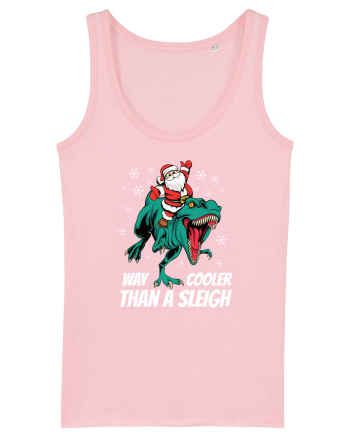 cu dinozauri de Craciun - T-rex is way cooler than a sleigh Cotton Pink