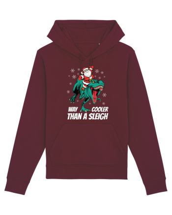 cu dinozauri de Craciun - T-rex is way cooler than a sleigh Burgundy