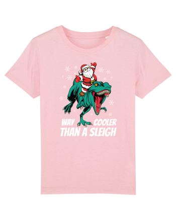 cu dinozauri de Craciun - T-rex is way cooler than a sleigh Cotton Pink