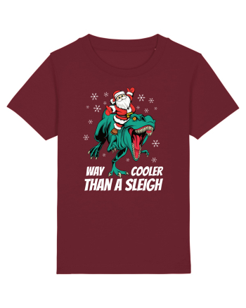 cu dinozauri de Craciun - T-rex is way cooler than a sleigh Burgundy